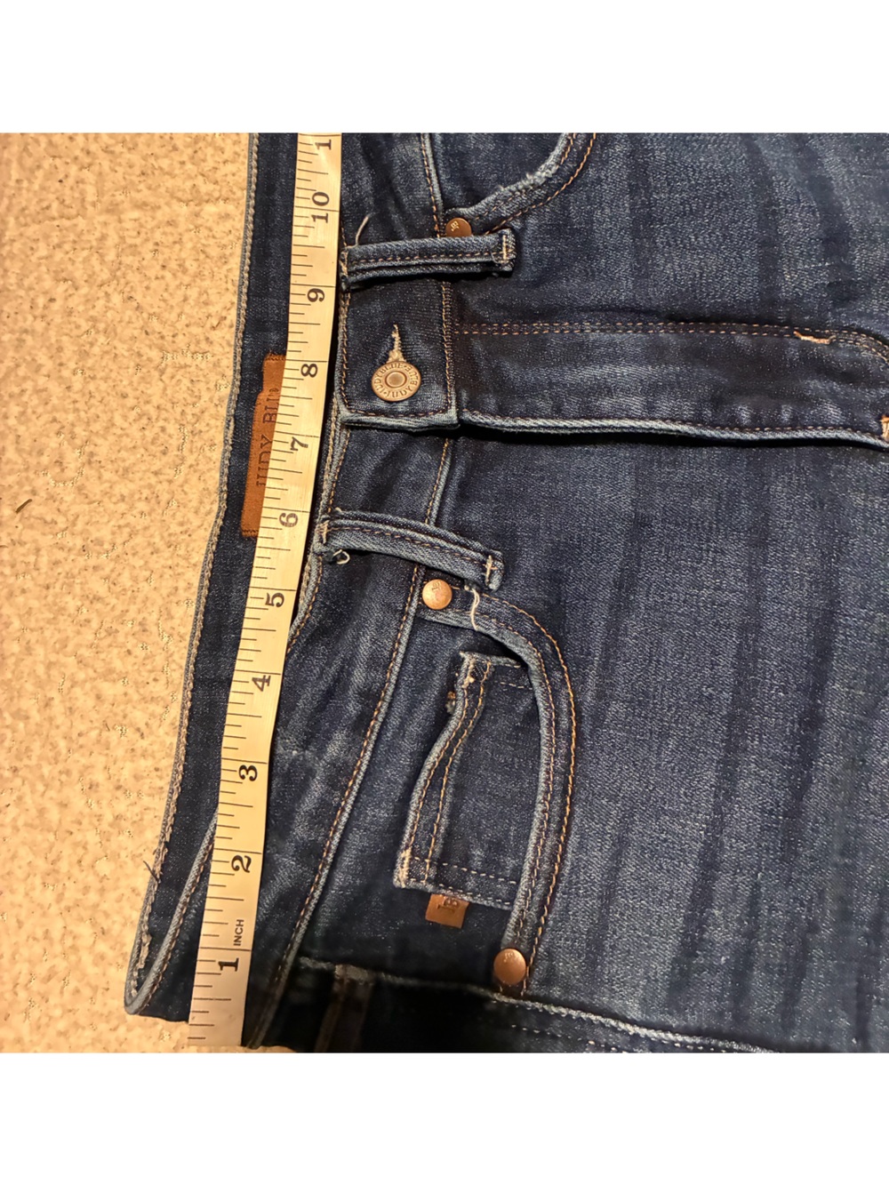 Judy Blue Dark Blue Straight Leg Jeans, size 9/29, comfortable and stretchy - Picture 11 of 13